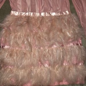 pretty little thing pink feather dress